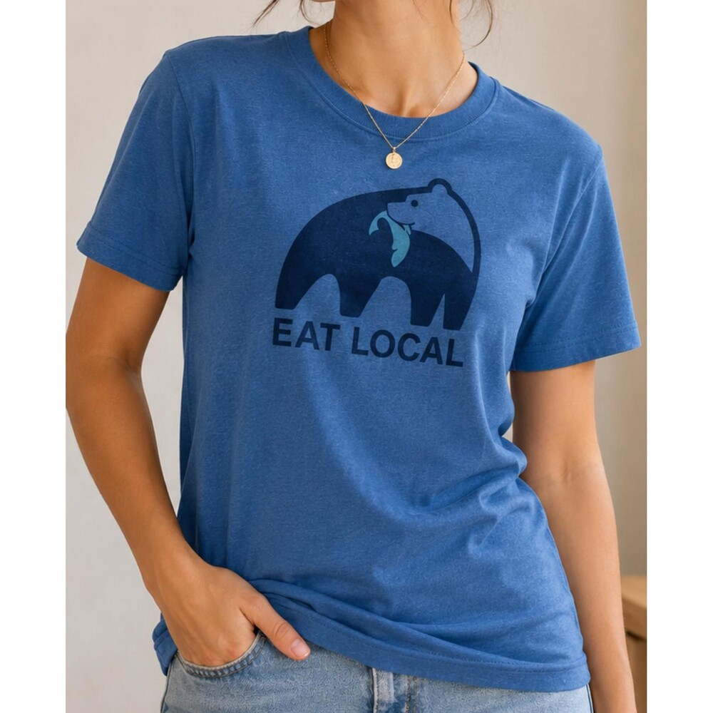 Eat Local Patagonia womens T Shirt. Size Small